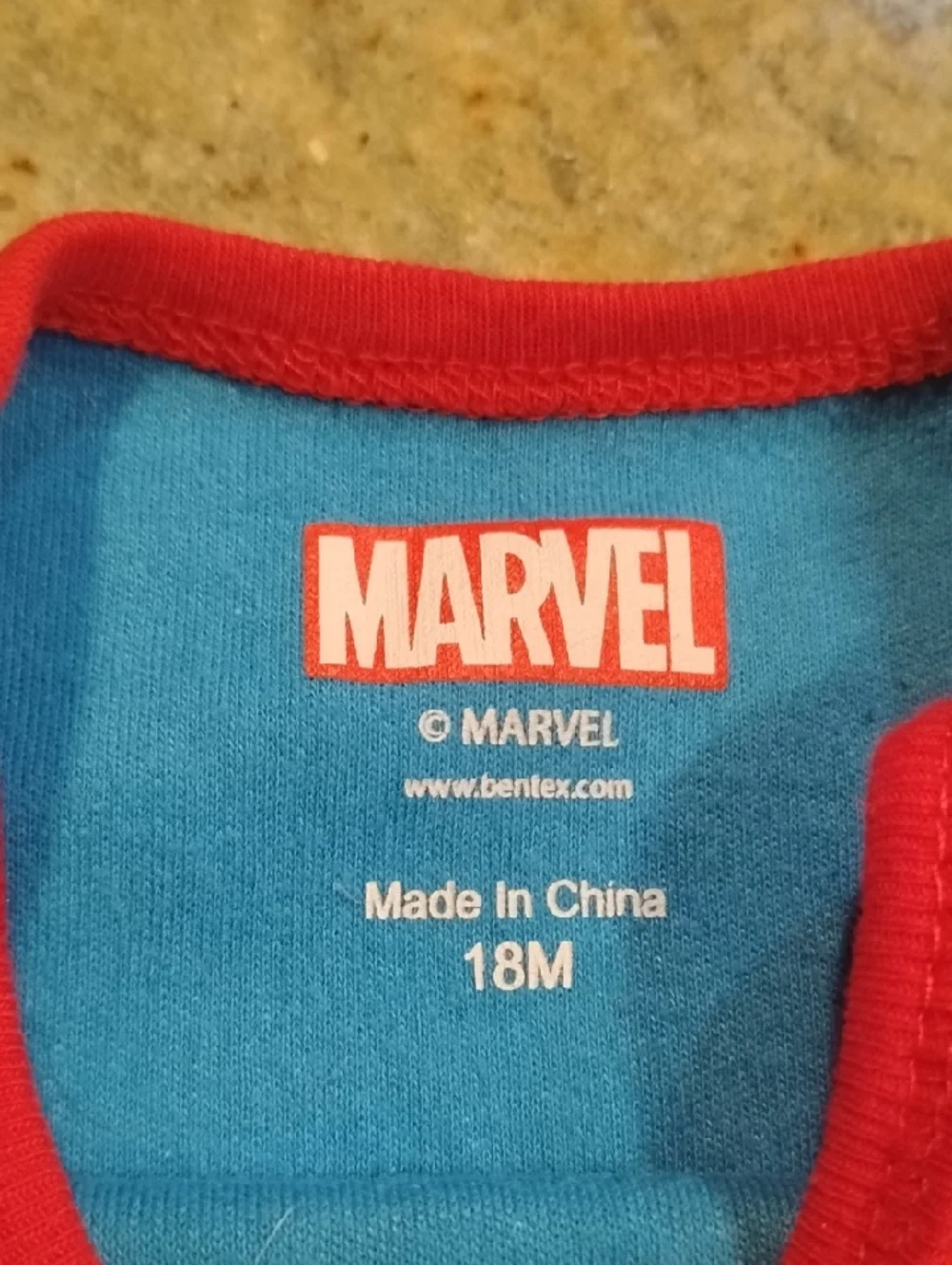 Marvel Spider Web Baby Onesie - Blue, Black & Red, Size: 18 Months - Picture 3 of 5